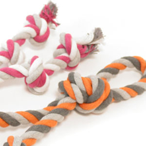 Jouet pour chien en corde de coton extra large de 40 cm, écologique et durable, en forme d'os qui couine, pour chats et animaux de compagnie, cadeau de fête - Product Image 3