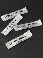 Coton de luxe/étiquette tissée pour robe étiquettes de vêtement à la main logo t-shirt Boutique coudre pas cher tissu Satin vêtements étiquettes étiquettes