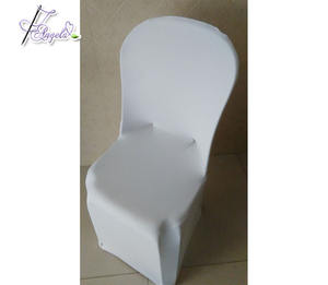 Fundas de LICRA blanca para sillas <span class=keywords><strong>Miami</strong></span>, con Banda Dorada, de plástico - Product Image 3