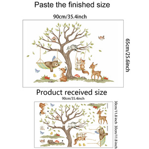 Baby Room Decoration Woodland Animal Wallpaper Sticker 3d Wall Paper