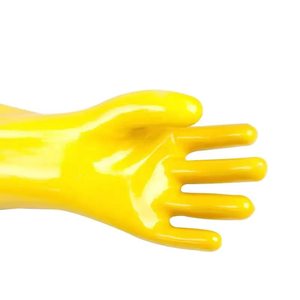 Gants de travail en PVC résistants au froid, durables, 27 cm, doublure composite en éponge, isolés thermiquement, sans silicone, sans poudre, imperméables, résistants à l'huile - Product Image 4