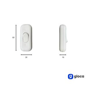 Interruptores basculantes Gloca, paquete de 5, color blanco, 250 V CA, SPST, encendido/apagado, plástico, 2P - Product Image 3