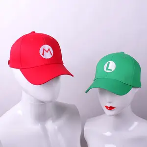 2024 nuevo patrón ajustable Mario Bros sombrero Luigi gorra de béisbol niños adultos Cosplay sombreros 4 colores