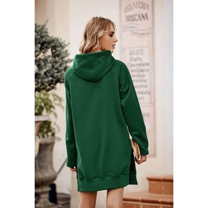 Vestido Sudadera FOXA para Mujer, Holgado, con Capucha, Manga Larga, Informal, Tejido, con Bolsillo Canguro, Ropa de Invierno - Product Image 5