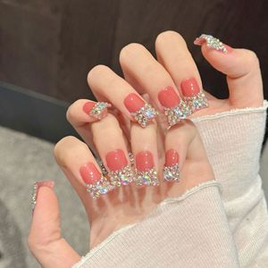 <span class=keywords><strong>Faux</strong></span> <span class=keywords><strong>ongles</strong></span> artificiels de luxe faits à la main, style chic et élégant, design français en forme de bec de canard, pour les doigts, vente en gros, haute qualité - Product Image 2