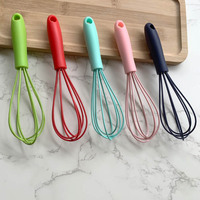 Mini Batidora Portátil Ecológica, Herramienta para Hornear para Niños, Batidora de Silicona de 6 Pulgadas para Cocina, Batidora de Huevos y Crema para Hacer Batidos