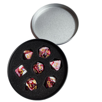 Boîte carrée noire en métal pour dés, boîte de rangement, boîte de présentation, emballage cadeau avec impression UV pour jeu de dés