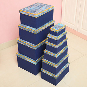 Evergreenwrap 10-delige set vierkante cadeaudoosjes met kustlandschap print bruiloft aandenken verpakkingsdoos verjaardagscadeaudoos - Product Image 5