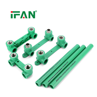 Raccords de plomberie PPR verts IFAN 20-110 mm pour conduite principale d'eau potable sécurisée