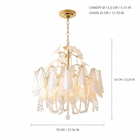 Lustre de style Murano artisanal pour salon/chambre