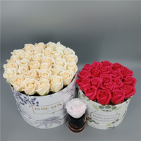 Boîtes en carton personnalisées luxueuses et uniques avec impression florale, emballage créatif en papier, papier d'art rond, finition mate, présentoir personnalisé 3 mm