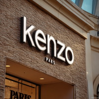 Enseigne LED Kelly personnalisée en 3D pour extérieur, logo mural lumineux pour salon de beauté, enseigne commerciale illuminée, lettres en relief lumineuses