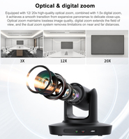 Caméra PTZ 4K AI à suivi automatique NDI HX2 Free-D avec zoom 12X, système de visioconférence audio-vidéo USB LAN PoE double mode TUOJIE UH4500 H.265
