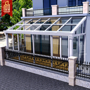 Serre de jardin en aluminium 4 saisons, <span class=keywords><strong>toit</strong></span> en verre trempé, <span class=keywords><strong>prix</strong></span> abordable, design à <span class=keywords><strong>double</strong></span> pignon, préfabriqué, maison d'hiver, véranda - Product Image 1