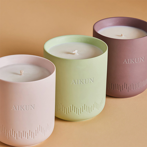 AIKUN Luxury Eco-Friendly Soy Wax Handmade Label Design Glass Jar Long Lasting Scented Candles for <b>Christmas</b> Wedding Parties - Product Image 1