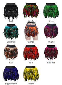 Glänzender Federrock für Bar-Jazz-Auftritte, Retro-Partys, Boho-Hochzeiten, Erotische Kleidung, Karneval, Festliche Anlässe, Elfen- und Feenkleid - Product Image 6