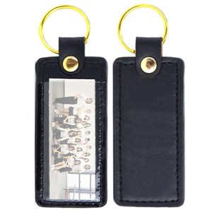 Tùy Chỉnh Cá Nhân Món Quà Gia Đình Thăng Hoa Ảnh Tự Làm <span class=keywords><strong>Keyring</strong></span> Key Chain Khung Da Keychain Với Ảnh - Product Image 1