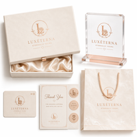 Conjunto de Joyería de Lujo para Bodas, Caja Magnética de Terciopelo con Perlas, Exhibidor Acrílico, Bolsa para Tarjetas NFC, Regalo Nupcial Personalizado