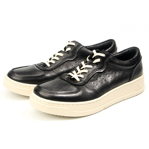 Retro Genuine <b>Leather</b> <b>Sneakers</b> Men's Casual Shoes Low Heel Solid Color Front Laces Leisure Chunky Shoes - Product Image 5