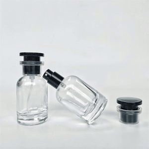 Custom <b>30ml</b> 50ml 100ml Clear/Custom Color Glass <b>Perfume</b> <b>Bottle</b> Pump Sprayer Screen Printing Custom Logo Luxury Packaging - Product Image 4