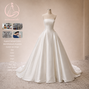 <span class=keywords><strong>Abito</strong></span> <span class=keywords><strong>da</strong></span> <span class=keywords><strong>Sposa</strong></span> di Lusso Stile Ball Gown Senza Spalline con Corsetto Trasparente in Raso con <span class=keywords><strong>Tasche</strong></span>, Taglie Forti, per Ballo di Fine Anno e Quinceañera, Personalizzabile, Produzione all'Ingrosso - Product Image 2
