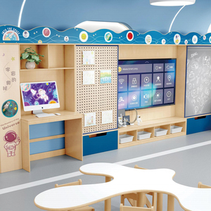 Meubles de garderie Montessori, étagère de rangement pour jouets en bois pour enfants, organisation de la salle de classe de la crèche - Product Image 5