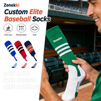 Chaussettes de baseball personnalisées de haute qualité ZONEKKI, chaussettes de baseball unisexes pour jeunes, pour le sport et les occasions décontractées, chaussettes de sport pour le baseball
