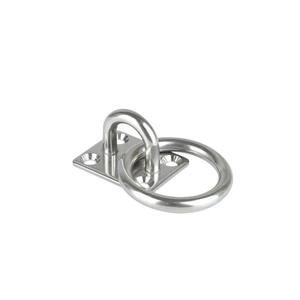 Poignée à boulon pour quincaillerie marine avec anneau, plaque à œil en acier inoxydable, base de plaque soudée, boucles de fixation rondes et carrées - Product Image 1