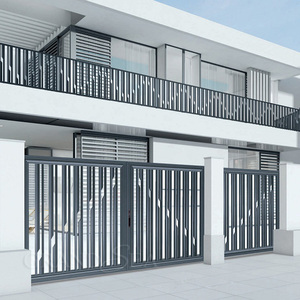 American Villa Garden Entrée Portes en alliage d'aluminium Ouverture automatique Porte battante pour cour résidentielle - Product Image 6