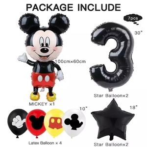 7pcs <span class=keywords><strong>Mickey</strong></span> <span class=keywords><strong>Mouse</strong></span> Party Balloons <span class=keywords><strong>Minnie</strong></span> Balloons 32 "numero Balloon decorazioni per feste di compleanno giocattoli gonfiabili per bambini palline da doccia - Product Image 2