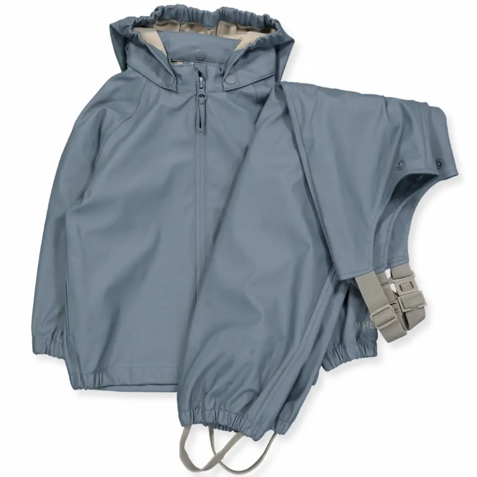 CONMR hochwasserdichtes PU Regenmantel-Set Kinderausrüstung atmungsaktiv winddicht Kinder Regenjacke mit Hosenkapuze Outdoor Wandern