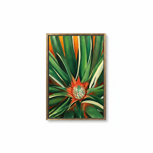 Elegant Tropical Pineapple <b>Canvas</b> Print - Vibrant Summer Decor,GOLD <b>FRAMED</b> <b>CANVAS</b> - Product Image 2