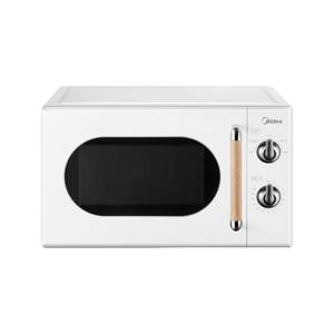 Four à micro-ondes Midea 20L style rétro, double bouton rotatif, cuisson par capteur, blanc - Product Image 2