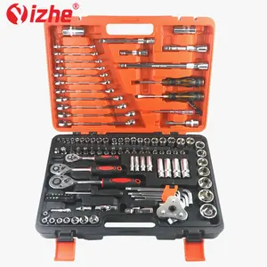 Set Kunci Soket Universal, 121 Buah 1/2 Inci Torsi Metrik Drive 1/4 Inci dengan Set Kunci Pas