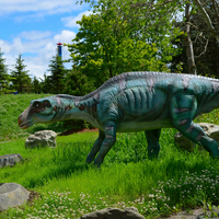 Dinosaure grandeur nature mobile d'entraînement de moteur de texture simulée réaliste pour le parc de paradis de dinosaure
