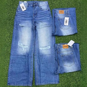 <span class=keywords><strong>Jeans</strong></span> Cargo a Gamba Larga in Denim Stile <span class=keywords><strong>Boyfriend</strong></span> per <span class=keywords><strong>Donna</strong></span>, Moda Streetwear Primaverile, Vendita all'Ingrosso - Product Image 4