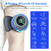 Mini coussinets de massage musculaire pour le corps 19 vitesses 8 modes pour détendre le corps complet et détendre les bras, les jambes, les pieds, les épaules et la taille