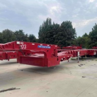 Semi-remorque surbaissée TengYun robuste à 5 lignes et 10 essieux, capacité de plus de 30 000 kg, pour le transport de conteneurs en acier et d'équipements de machinerie