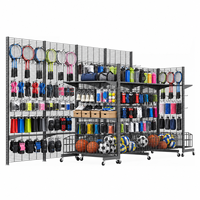Support d'affichage de vente au détail multi-usages pour raquettes de badminton, balles et accessoires d'entraînement