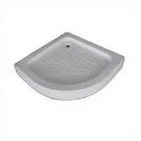Douche carrée en acrylique de haute qualité pour hôtels modernes, différentes tailles, avec base de douche en surface solide