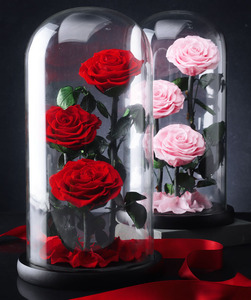 Bouquet di <span class=keywords><strong>Rose</strong></span> Stabilizzate all'Ingrosso Fiori Secchi Scatola di <span class=keywords><strong>Rose</strong></span> Naturali Decorazione per Matrimoni Cupola in Vetro Eterna Infinity - Product Image 6