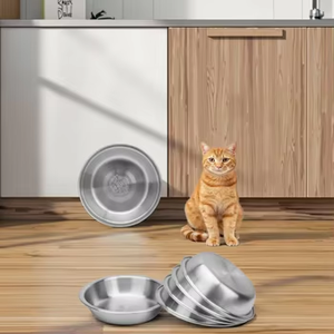 ชามให้อาหารแมวแบบหนาทำจากสแตนเลสชามข้าวอเนกประสงค์อัตโนมัติสำหรับสัตว์เลี้ยงเป็นมิตรกับสิ่งแวดล้อม - Product Image 6