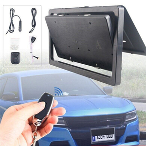 Copritarga per Auto Standard Americano, Porta <span class=keywords><strong>Targa</strong></span> Automatico con Telecomando, Protezione Fuoristrada Invisibile in Acciaio Inox - Product Image 1