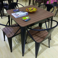 Chaises et tables de café en métal en bois durable et bon marché fabriqué en usine directe en Chine