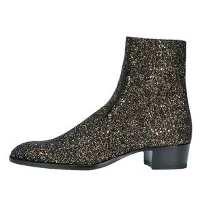 Bottes <span class=keywords><strong>Chelsea</strong></span> Homme Show Personnalité <span class=keywords><strong>Chelsea</strong></span> Bottes Hommes Fermeture Éclair Pointue Brillant Paillettes En Cuir Véritable <span class=keywords><strong>Chelsea</strong></span> Bottes - Product Image 6