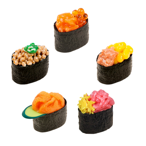 Figuras de Anime Japonés al por Mayor, Miniaturas de Plástico DIY Gunkan Sushi, Figuritas para Decoración de Pasteles, Regalo Divertido, Simulación de Sushi - Product Image 1