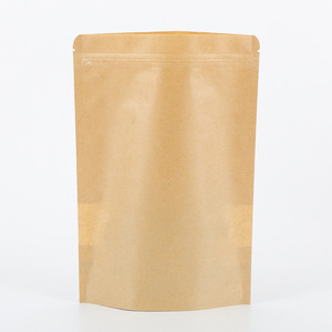 Sac en papier kraft à fermeture éclair personnalisé avec fenêtre transparente, matériaux recyclés, <span class=keywords><strong>emballage</strong></span> pour granola, vêtements, <span class=keywords><strong>emballage</strong></span> <span class=keywords><strong>alimentaire</strong></span> de qualité supérieure - Product Image 3