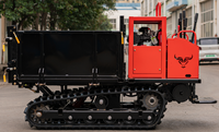 Mini-dumper chenillé diesel hydraulique tout-terrain de 1,5 tonne, mini-chargeur, transporteur de jardin