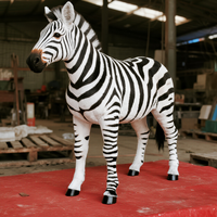 Modèle animal animatronique de zèbre simulé personnalisé réaliste pour la production de films de zoo à thème de parc Safari intérieur/extérieur