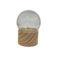 Base en bois poli non fini écologique pour lampe de table boule de cristal DIY, support de veilleuse moderne pour décoration artistique de la maison
